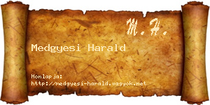 Medgyesi Harald névjegykártya